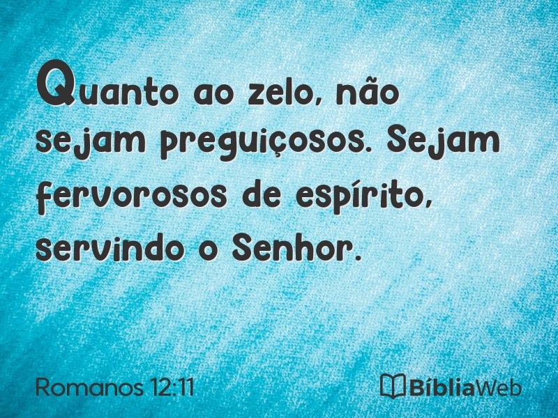 Romanos 12:11 em imagem para compartilhar
