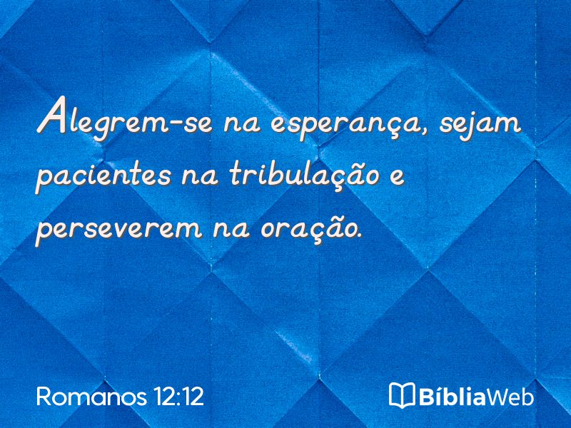 Romanos 12:12 em imagem para compartilhar