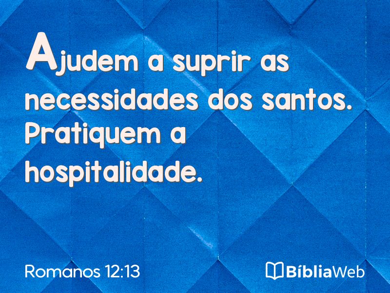 Romanos 12:13 em imagem para compartilhar