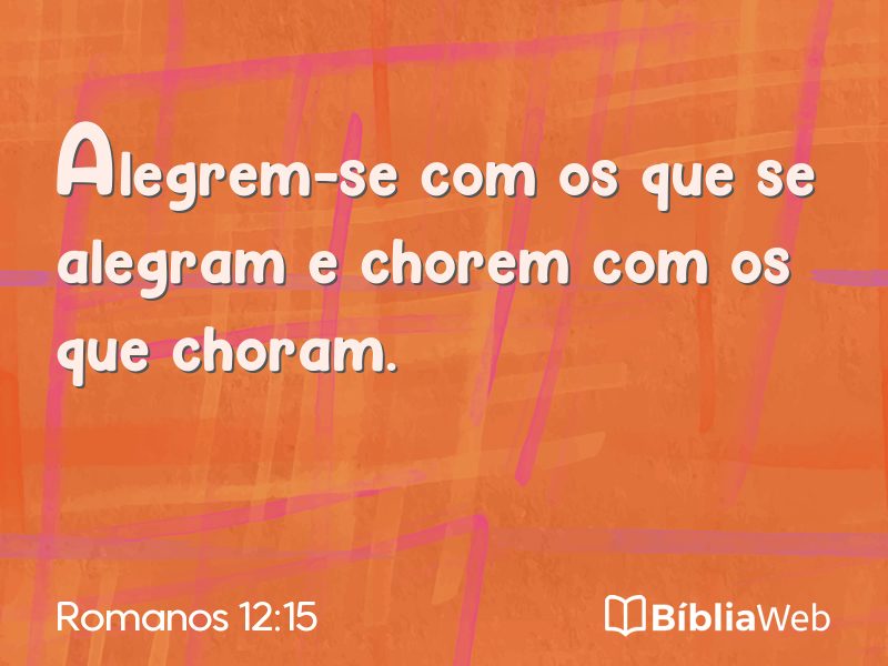 Romanos 12:15 em imagem para compartilhar