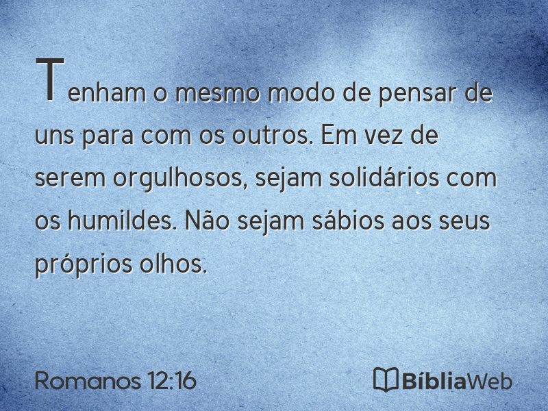 Romanos 12:16 em imagem para compartilhar