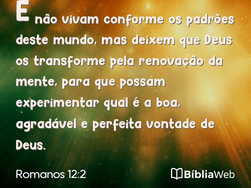 Romanos 12:2 em imagem para compartilhar