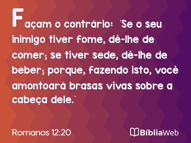 Romanos 12:20 em imagem para compartilhar