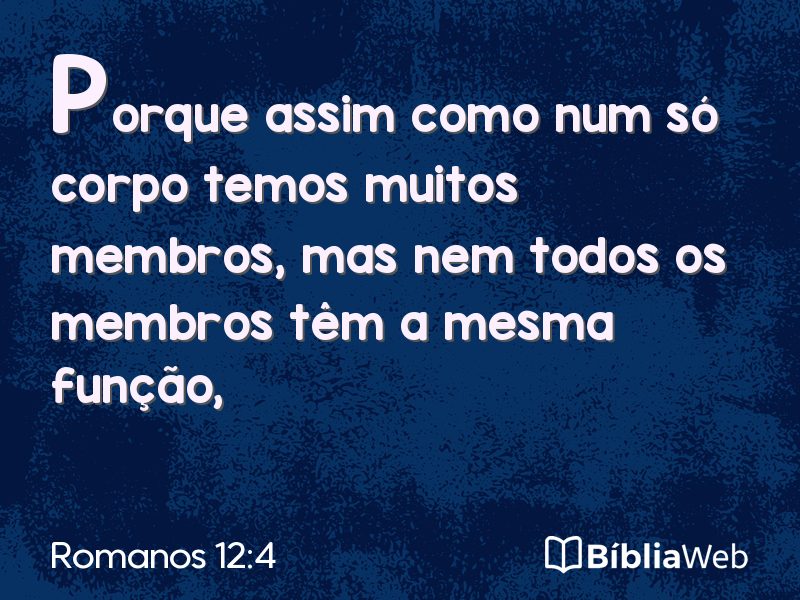 Romanos 12:4 em imagem para compartilhar