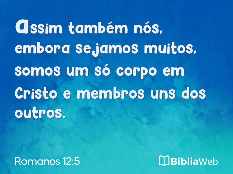 Romanos 12:5 em imagem para compartilhar