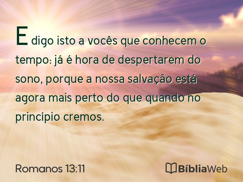 Romanos 13:11 em imagem para compartilhar