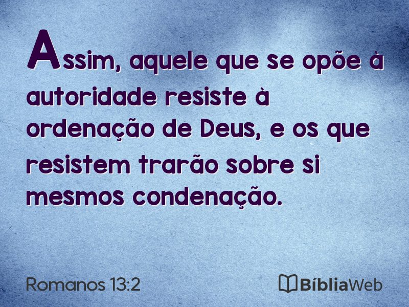 Romanos 13:2 em imagem para compartilhar