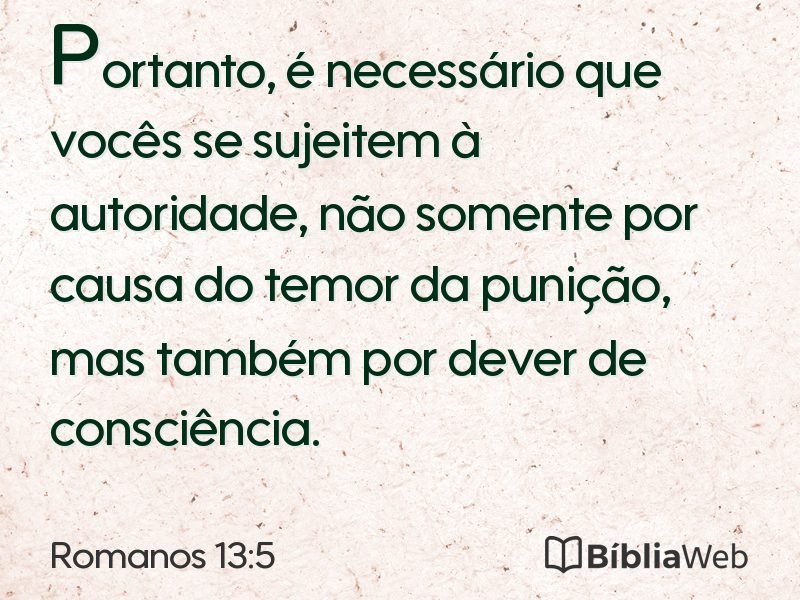 Romanos 13:5 em imagem para compartilhar