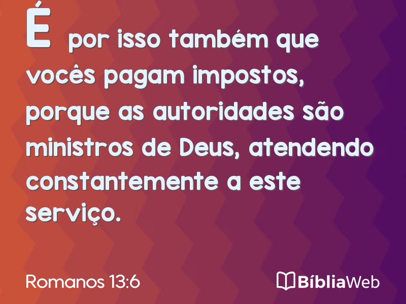 Romanos 13:6 em imagem para compartilhar