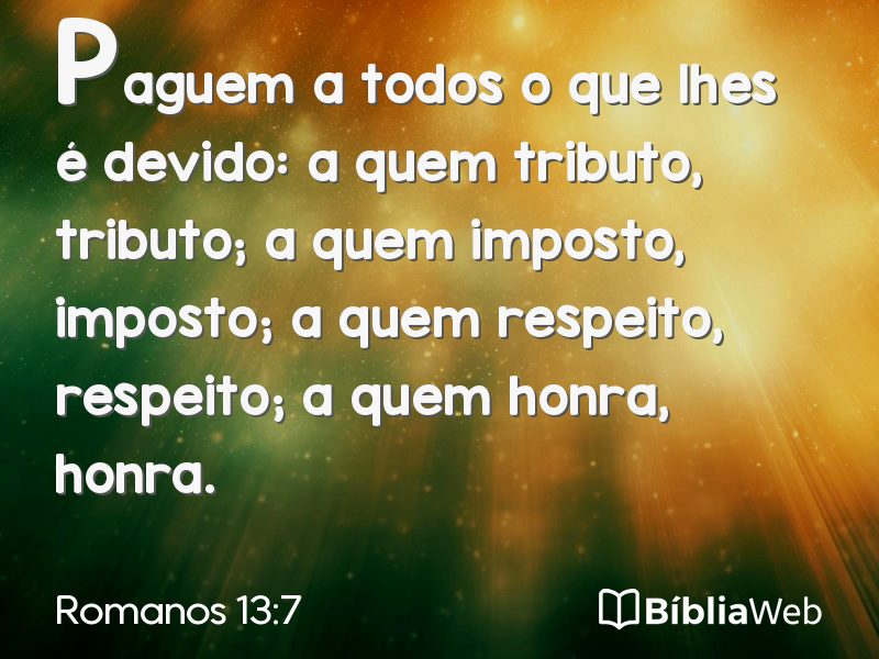 Romanos 13:7 em imagem para compartilhar