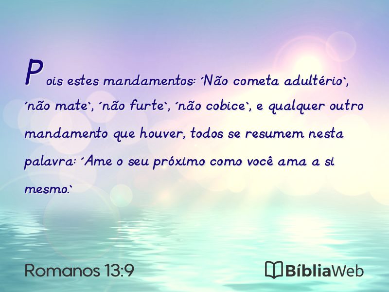 Romanos 13:9 em imagem para compartilhar