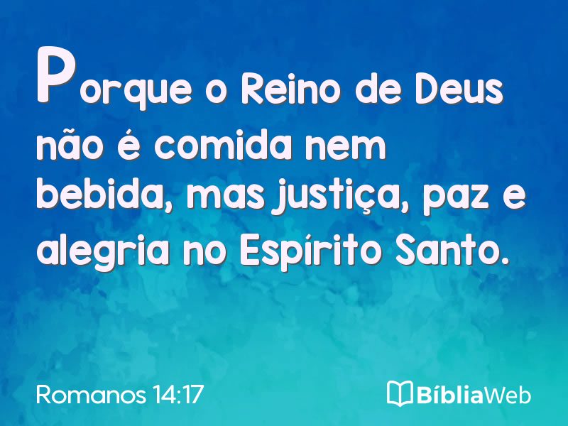 Romanos 14:17 em imagem para compartilhar