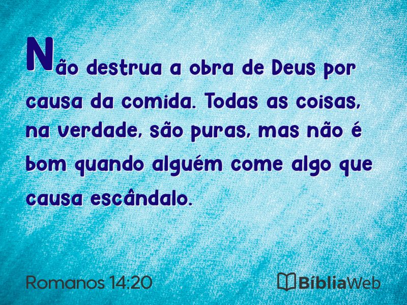 Romanos 14:20 em imagem para compartilhar