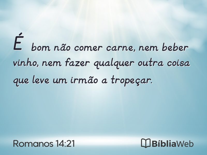 Romanos 14:21 em imagem para compartilhar