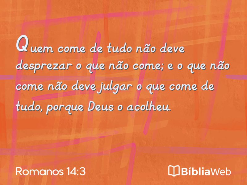 Romanos 14:3 em imagem para compartilhar