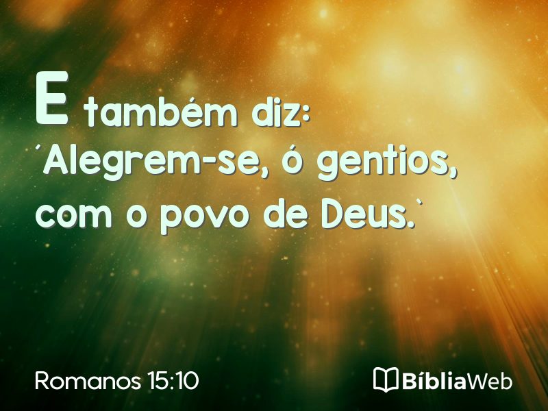 Romanos 15:10 em imagem para compartilhar