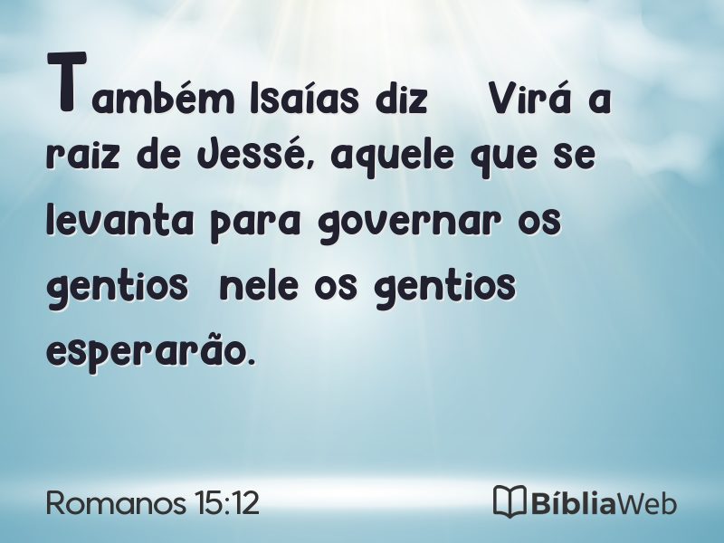 Romanos 15:12 em imagem para compartilhar