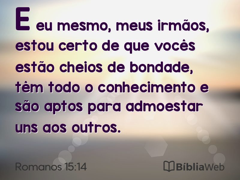 Romanos 15:14 em imagem para compartilhar