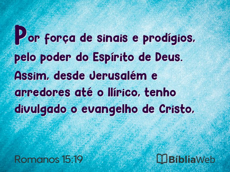 Romanos 15:19 em imagem para compartilhar