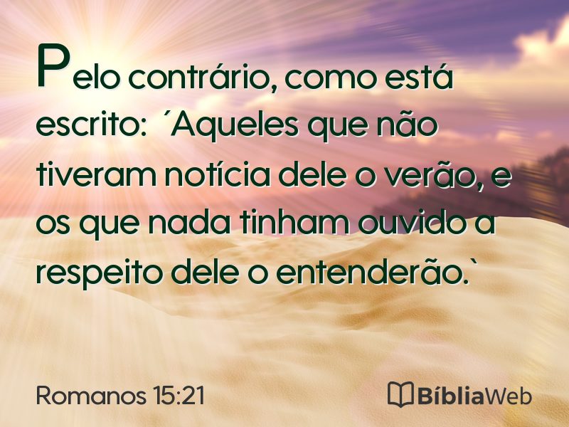 Romanos 15:21 em imagem para compartilhar