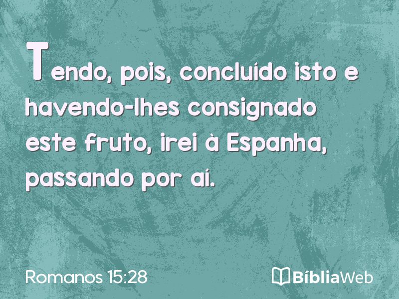 Romanos 15:28 em imagem para compartilhar