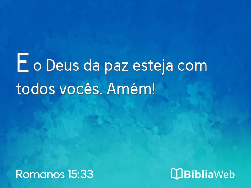 Romanos 15:33 em imagem para compartilhar