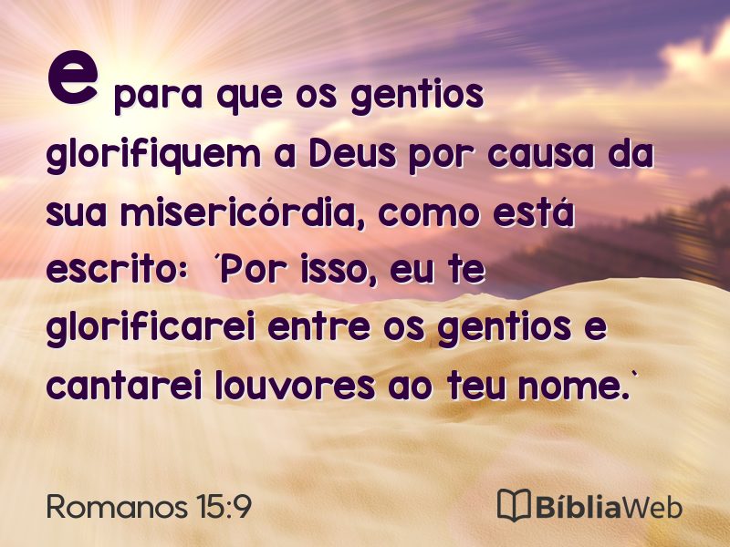 Romanos 15:9 em imagem para compartilhar