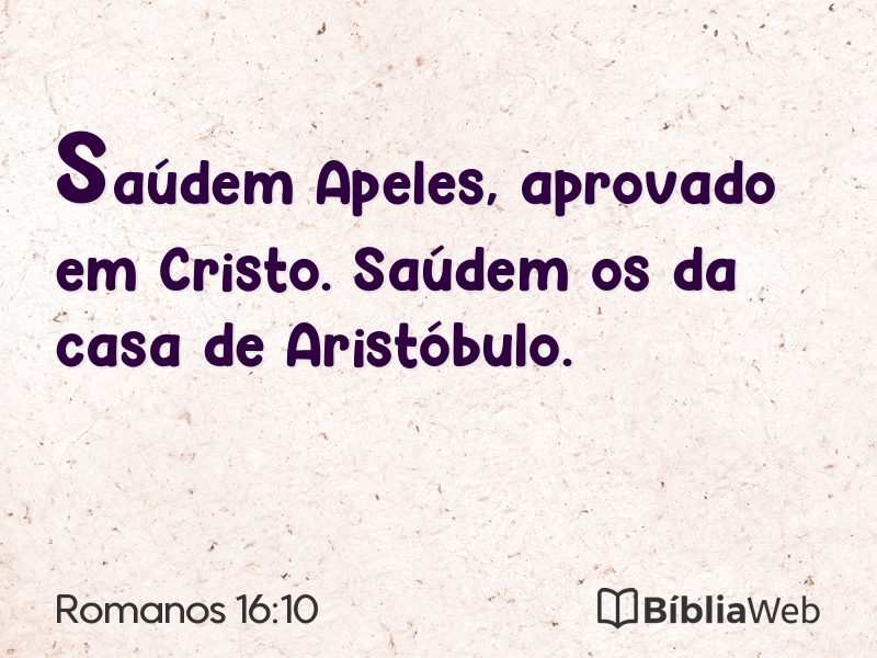 Romanos 16:10 em imagem para compartilhar