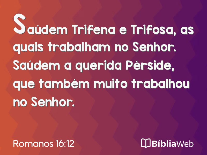 Romanos 16:12 em imagem para compartilhar