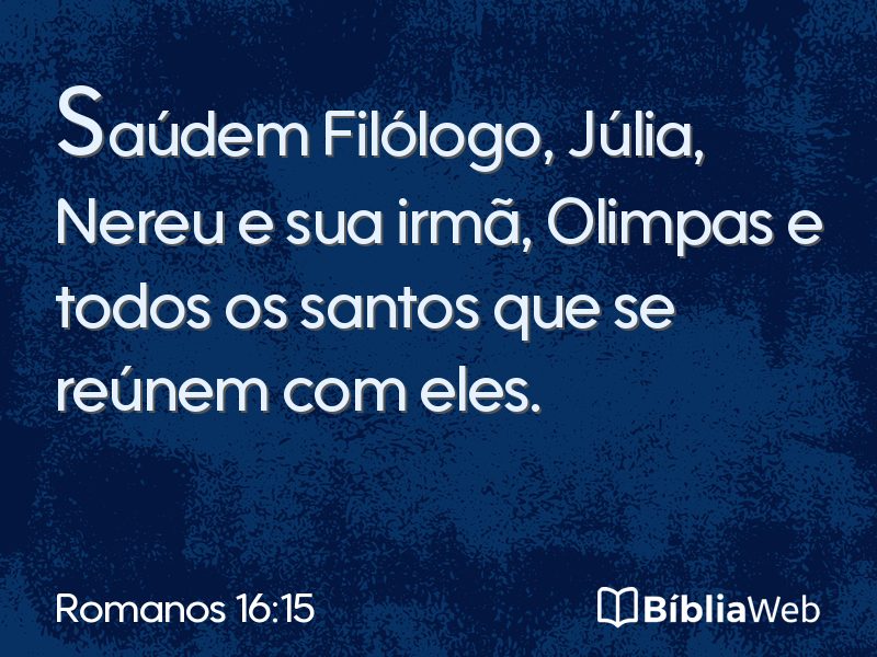 Romanos 16:15 em imagem para compartilhar