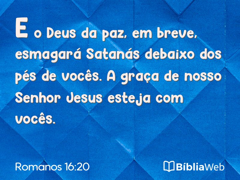 Romanos 16:20 em imagem para compartilhar