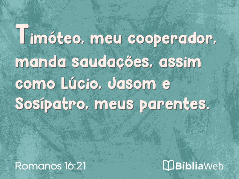 Romanos 16:21 em imagem para compartilhar