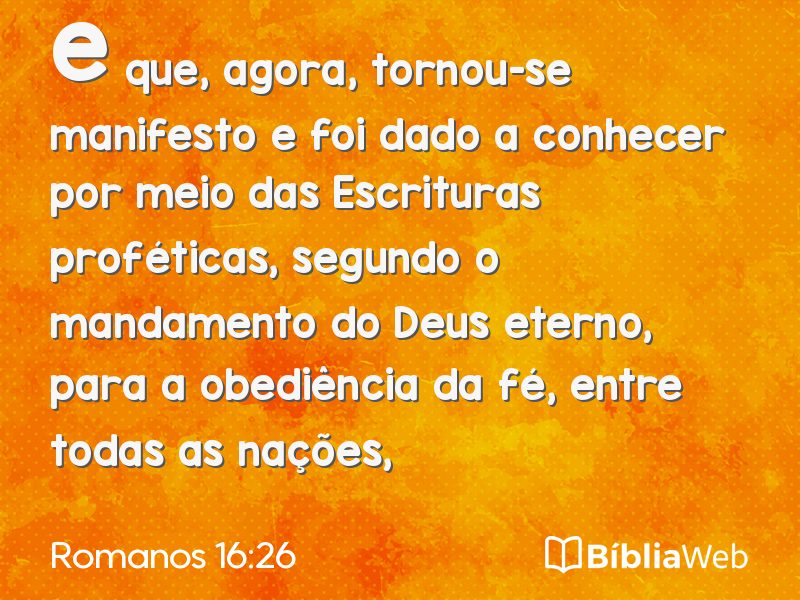 Romanos 16:26 em imagem para compartilhar