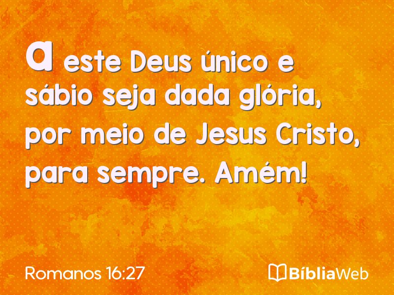 Romanos 16:27 em imagem para compartilhar