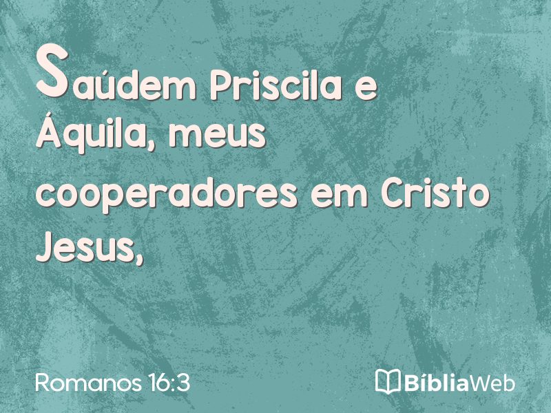 Romanos 16:3 em imagem para compartilhar