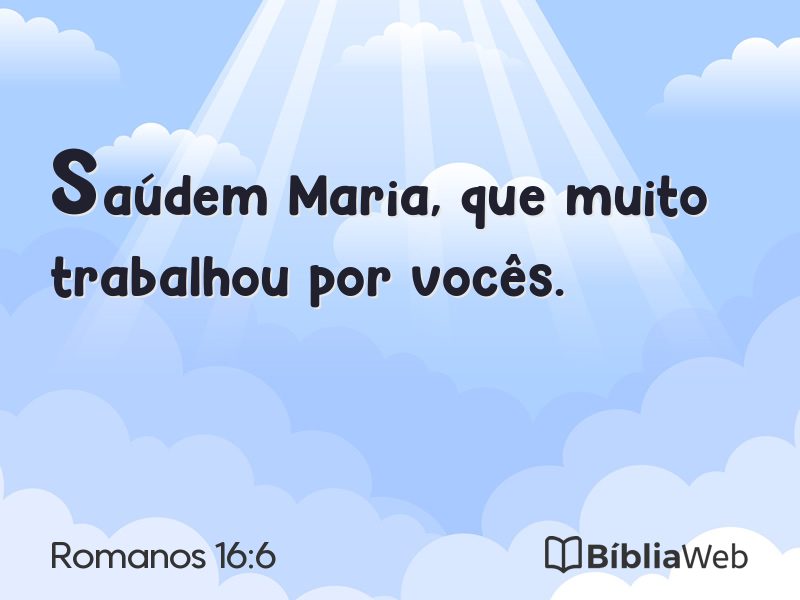 Romanos 16:6 em imagem para compartilhar
