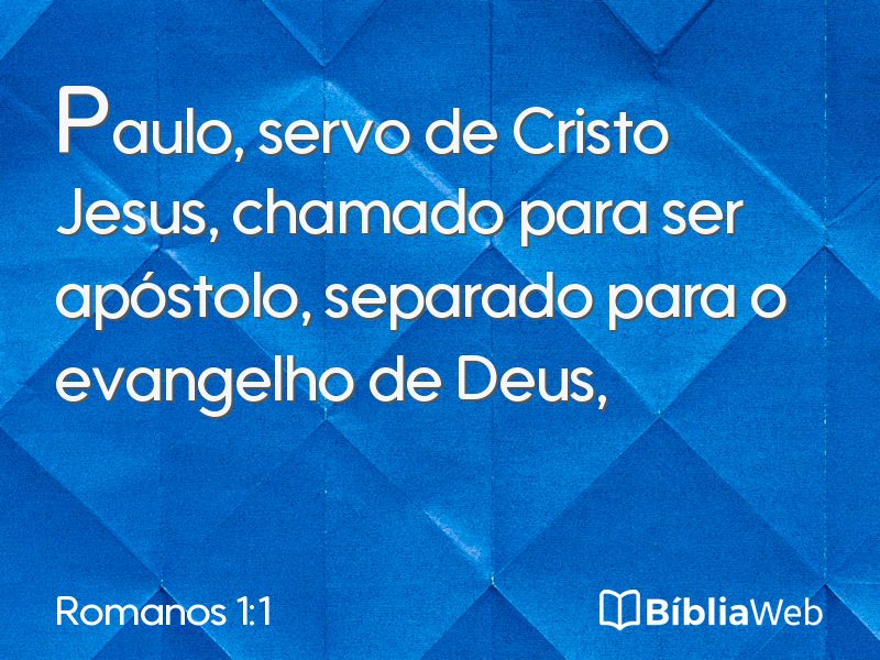 Romanos 1:1 em imagem para compartilhar