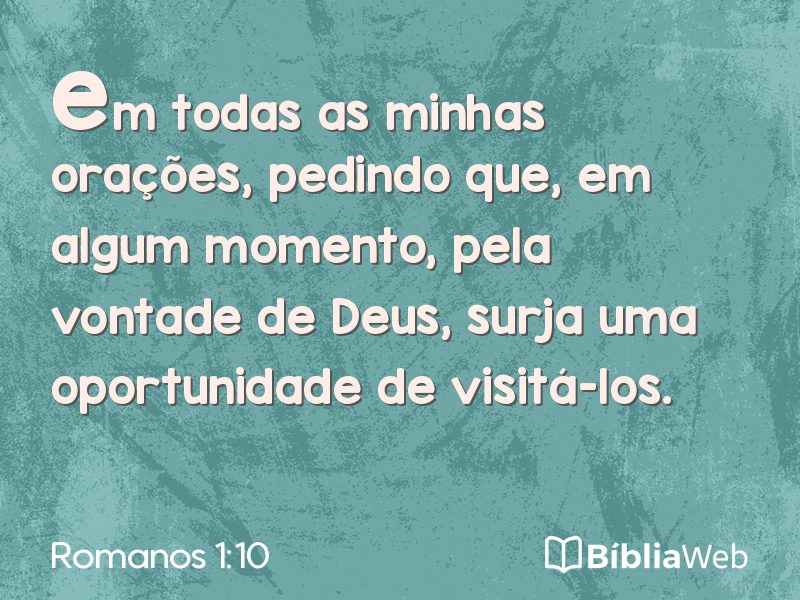 Romanos 1:10 em imagem para compartilhar