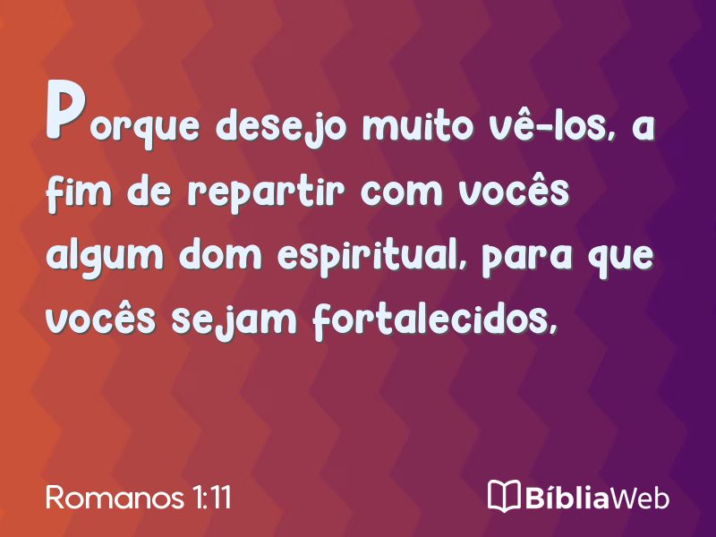Romanos 1:11 em imagem para compartilhar