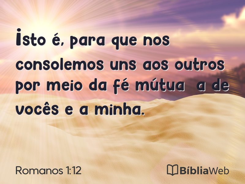 Romanos 1:12 em imagem para compartilhar