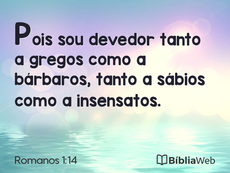 Romanos 1:14 em imagem para compartilhar