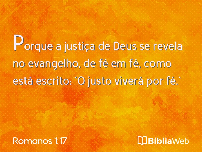 Romanos 1:17 em imagem para compartilhar