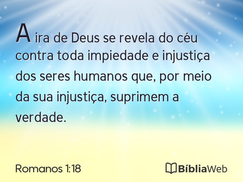 Romanos 1:18 em imagem para compartilhar