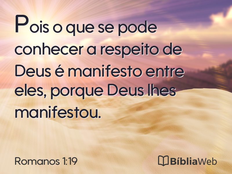 Romanos 1:19 em imagem para compartilhar