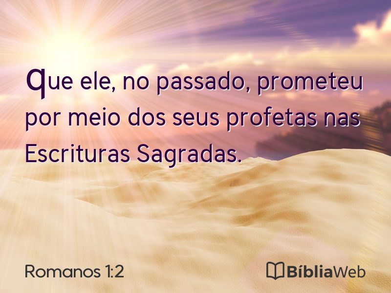 Romanos 1:2 em imagem para compartilhar