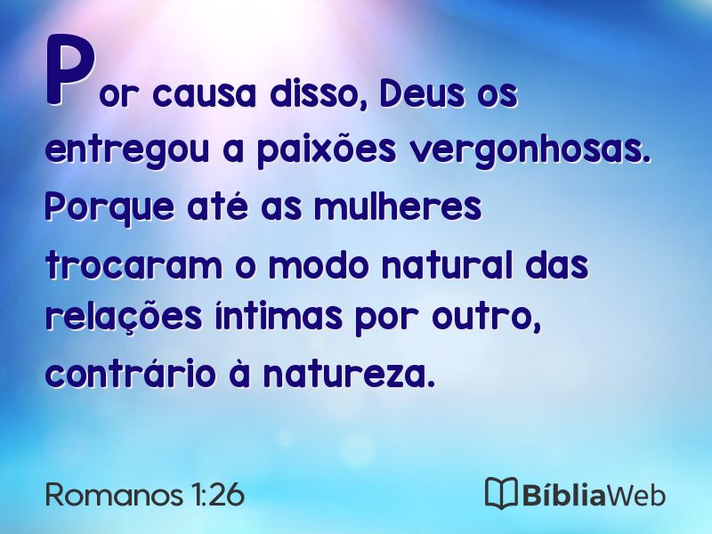 Romanos 1:26 em imagem para compartilhar