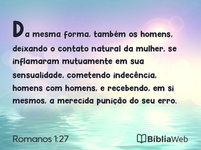Romanos 1:27 em imagem para compartilhar