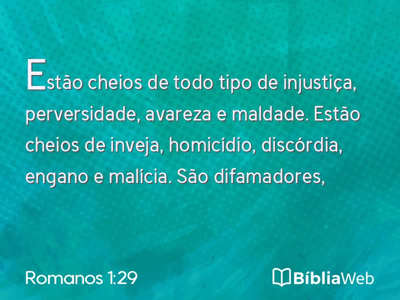 Romanos 1:29 em imagem para compartilhar
