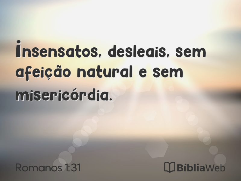 Romanos 1:31 em imagem para compartilhar