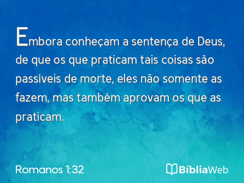 Romanos 1:32 em imagem para compartilhar